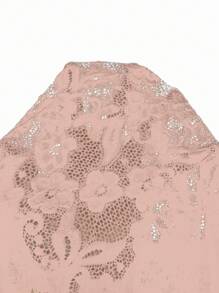 L'Amorae Women's Solid Color Off Shoulder Lace Ruffle Hem Fitted Fashion Top