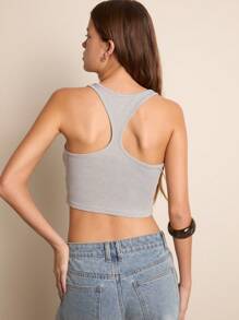 Nöista Niedliches Damen Sommer Sport Top ärmellos mit rundem Ausschnitt