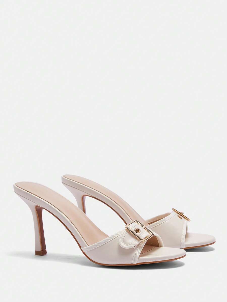 CUCCOO BIZCHIC Women Fashion Versatile High Heel Sandals Spring Shoes Spring Break Easter For Christmas - Beige - View 1