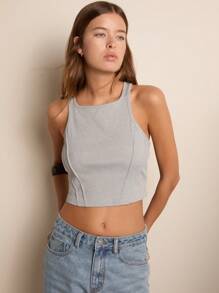 Nöista Niedliches Damen Sommer Sport Top ärmellos mit rundem Ausschnitt