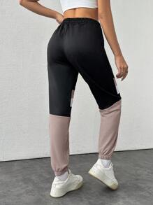 Cloudara Women's Colorblock Drawstring Joggers - Multicolor - View 2