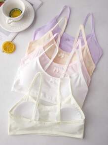 Sujetadores de entrenamiento para niñas preadolescentes, ropa interior de algodón suave para niñas jóvenes, camiseta y sujetador para estudiantes escolares, sujetador para niñas preadolescentes y adolescentes