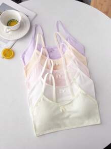 Sujetadores de entrenamiento para niñas preadolescentes, ropa interior de algodón suave para niñas jóvenes, camiseta y sujetador para estudiantes escolares, sujetador para niñas preadolescentes y adolescentes