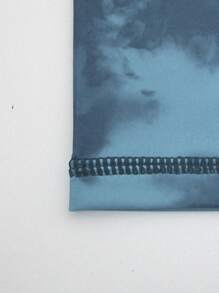 Manfinity Swimmode Men's Summer Vacation Beach Full Print Raglan Sleeve Surfing T-Shirt, Hawaiian - Baby Blue - View 4