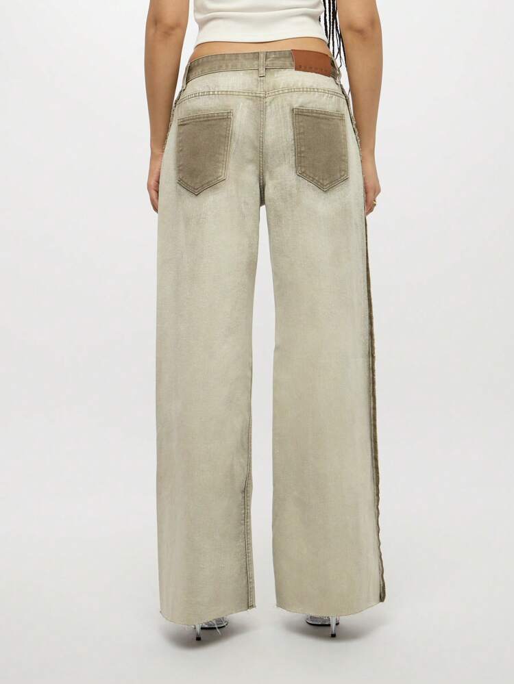 SUMWON WOMEN Jeans palazzo Inside Out con dettagli in bandana