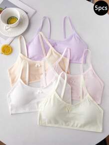 Sujetadores de entrenamiento para niñas preadolescentes, ropa interior de algodón suave para niñas jóvenes, camiseta y sujetador para estudiantes escolares, sujetador para niñas preadolescentes y adolescentes