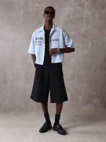 SUMWON Studios Boxy Button Down Lifestyle Statement Shirt Seersucker Striped Summer Casual Loose Fit Street Style High Fashion Designer Shirt