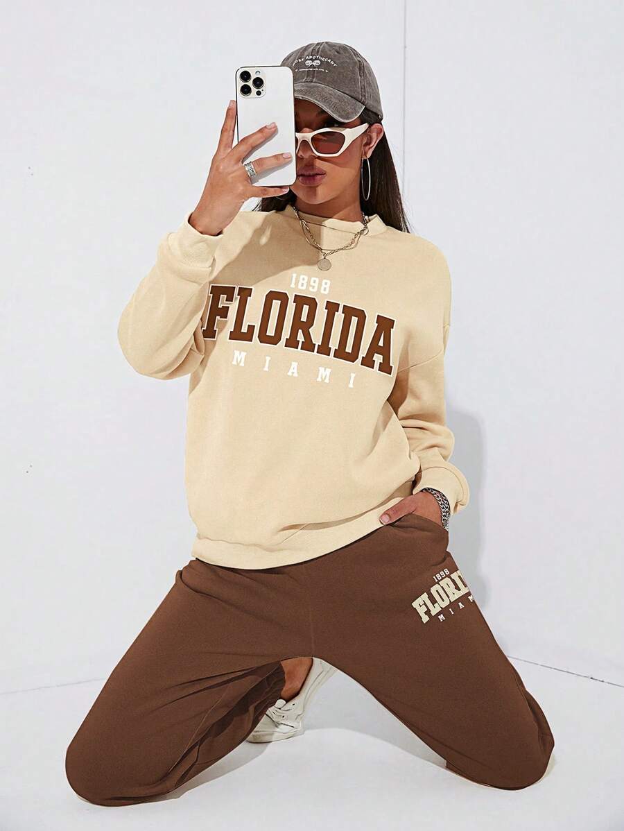 INAWLY Ficka Brev Enkel Tvådelad Outfit - Multifärgad - Visa 1