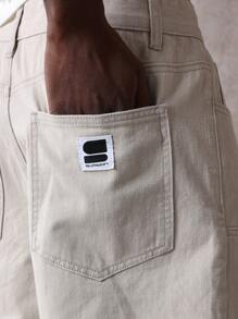 SUMWON Klassische Utility Bermuda Cargo Shorts mit weiter Passform, Sommer Outdoor Segeltuch Knielanges Mehrfachtaschen Baumwoll-Twill