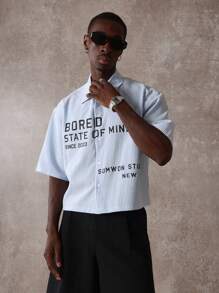 SUMWON Studios Boxy Button Down Lifestyle Statement Shirt Seersucker Striped Summer Casual Loose Fit Street Style High Fashion Designer Shirt