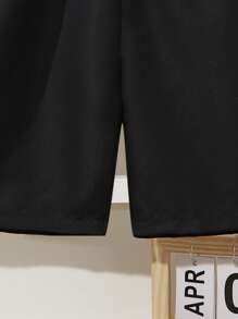 Pantaloncini da spiaggia tinta unita con vita regolabile, adatti per ragazzi adolescenti