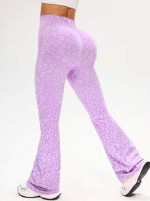 Sovereign Charm 高腰无缝豹纹提花运动紧身裤