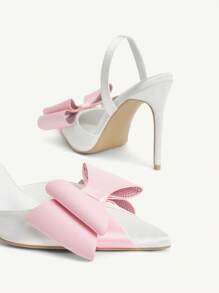 CUCCOO CHICEST 10,8 cm spitze elegante Hochzeits-High Heels, weiß und rosa mit Strass verzierter Schmetterling Dekor - Weiss - Übersicht 14