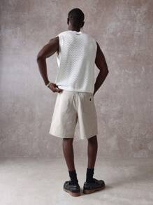 SUMWON Klassische Utility Bermuda Cargo Shorts mit weiter Passform, Sommer Outdoor Segeltuch Knielanges Mehrfachtaschen Baumwoll-Twill