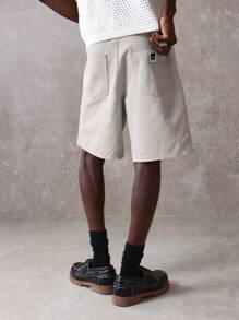 SUMWON Klassische Utility Bermuda Cargo Shorts mit weiter Passform, Sommer Outdoor Segeltuch Knielanges Mehrfachtaschen Baumwoll-Twill