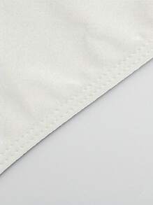 Manfinity VDAYZ Bóxer de baño para hombre con patrón de letra y calado triangular, ideal para vacaciones y playa - Blanco y Negro - Ver 6