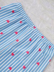 女学生睡衣，女孩可爱樱桃印花长裤和长袖两件套休闲睡衣套装 - 彩色 - 查看 6