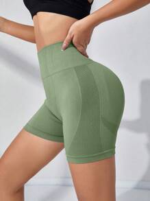 SHEIN Sports Wide Waistband Sports ShortsWomen Sweat Short, Gym Short, Biker Short