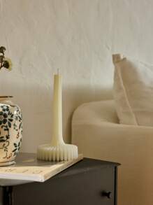 Cirelle 1 pièce Bougies décoratives de style élégant européen, convient pour l'atmosphère de la maison la nuit, le Nouvel An chinois, la décoration de la Saint-Valentin, Noël, la fête des mères, la décoration de table Rama, les repas en famille, la décoration de mariage, les fournitures de café haut de gamme, les cadeaux pour les parents, les cadeaux de pendaison de crémaillère, la décoration d'été de la maison - Beige - Voir 2
