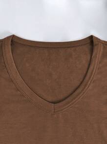 Chiquease Women Vintage Fall V-Neck Sleeveless Basic Tank Top, Casual & Versatile, Summer - Brown - View 4