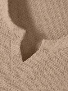 Manfinity Homme 男士夏季休闲纯色无袖背心 男士无袖 男士肌肉衬衫 男士无袖上衣 - 杏色 - 查看 4