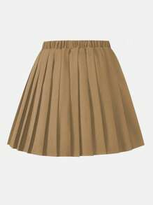 SHEIN WESTFADE Young 2-In-1 Pleated High-Waist Skirt With Inner Safety Shorts, Versatile For Teens/Youth, Suitable For Pairing With Blouse, T-Shirt, Polo Shirt, Summer, School, Campus, College