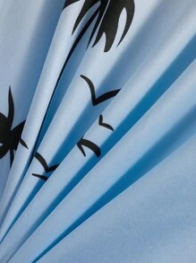 Manfinity RSRT Men's Casual Ombre Coconut Tree Print Tank Top And Shorts Set, Summer Beach Outfits For Man Beach Outfits For Men Beach Wear For Men, Cozy Outfits