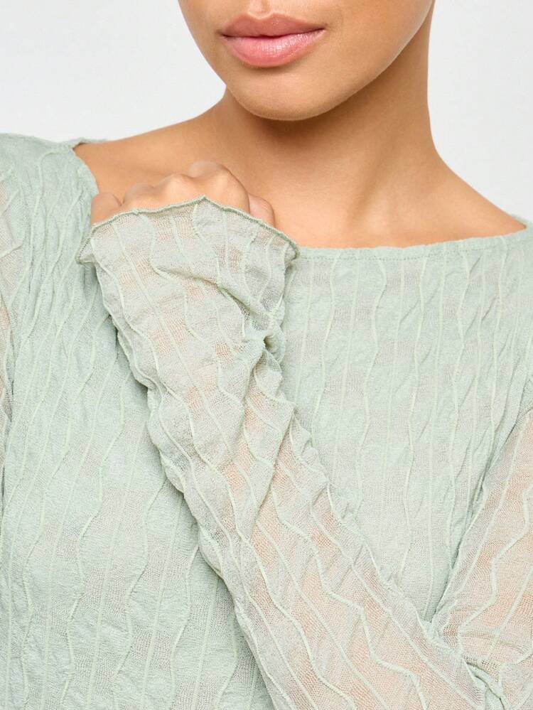 AiiRZ Abito lungo da sera con maniche lunghe, in tessuto goffrato, stile seersucker, per occasioni speciali, matrimoni, ospiti, primavera, estate, autunno, feste