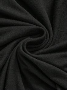 ROMWE Hippie Vintage Oversized Wood Beads Decor Batwing Sleeve Mini Dress For Women