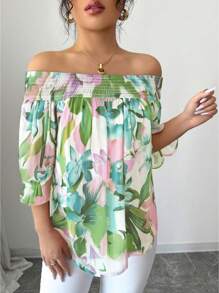 Elenzga Camisa de verano casual regular de mujer trenzada - Verde - Ver 4