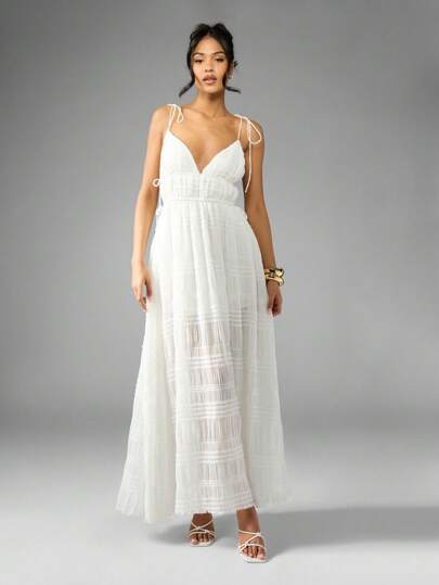 MISSGUIDED Shirred Empire Waist Flowy Chiffon Maxi DressMISSGUIDED