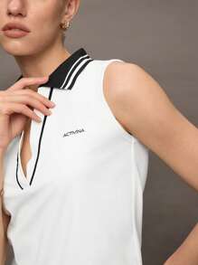 Activina Activina Camisa polo deportiva sin mangas para mujer, de moda para el verano