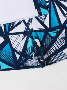 Traje De Baño Para Niño Con Estampado De Geo Para La Playa