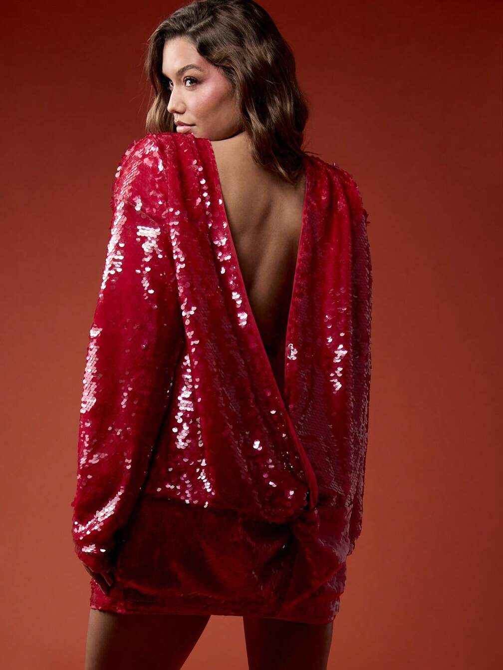 missguided red sequin dress MISSGUIDED Burgundy Sequin Halter Neck Bodycon Mini DressMISSGUIDED