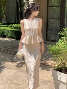 DAZY Women Two Pieces Outfits For Daily Wear Lounge Sets For Women - Apricot - View 7