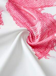 SHEIN Conjunto de 2 piezas para niñas preadolescentes, camiseta de manga corta blanca con decoración de lazo y pantalones cortos de mezclilla lavada, para uso casual y de viaje - Multicolor - Ver 8