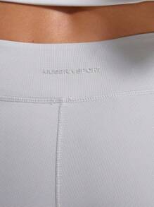 Musera Sport 高腰修身运动紧身裤，适合健身房锻炼 - 灰色 - 查看 6