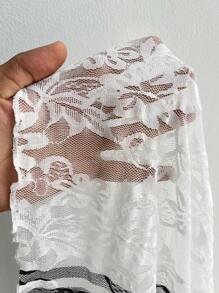 Coolane Camiseta de mujer de ajuste ceñido con gráfico de números, estilo streetwear de verano, lindo estilo Y2K para salir, con encaje y elástica