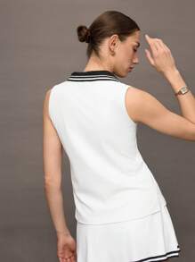 Activina Activina Camisa polo deportiva sin mangas para mujer, de moda para el verano