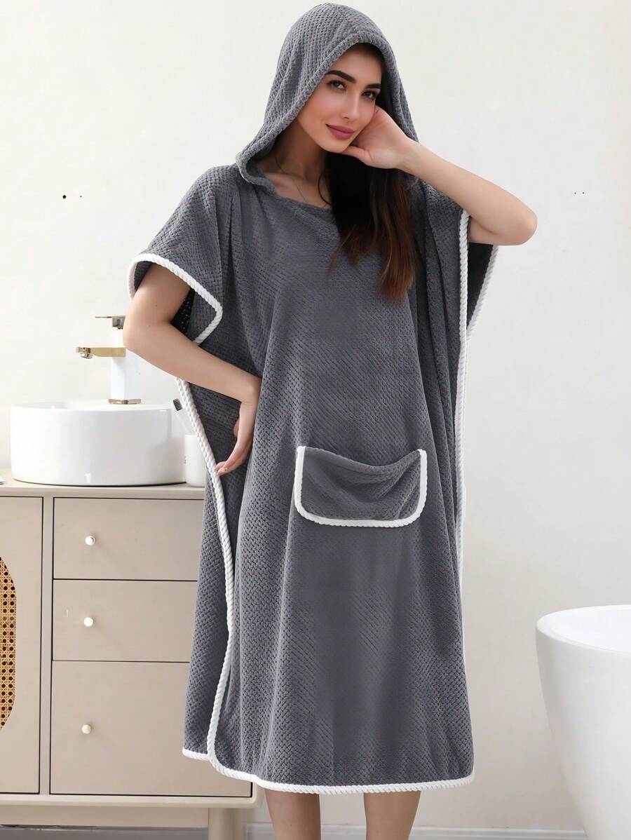1pc Women's Sleeveless Bath Dress Robe Summer Wedding Home Bathroom Decor - Grey - View 1