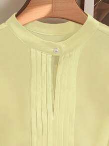 GlowEve 1pc Women's Solid Color Elegant Office Wear Blouse