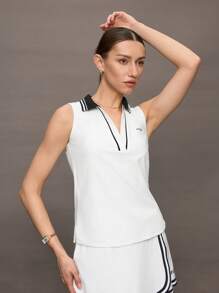 Activina Activina Camisa polo deportiva sin mangas para mujer, de moda para el verano