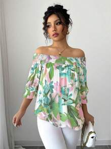 Elenzga Camisa de verano casual regular de mujer trenzada - Verde - Ver 3