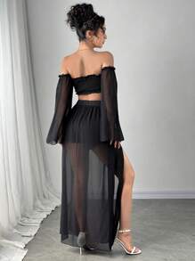 Breezaya Women Two Pieces Outfits For Daily Wear - Black - View 2