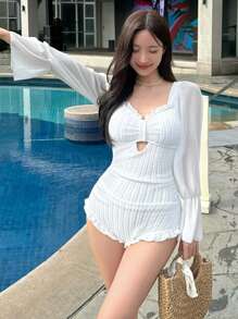 DAZY 女士时尚优雅派对连体泳衣，适合夏季海滩度假