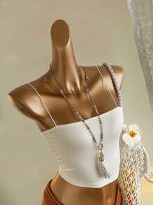 Attitoon 女士短款休闲性感吊带修身背心，适合夏季