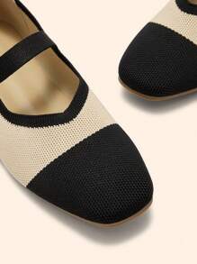 CUCCOO BASICS Women's Red Plaid Square Toe Flat Shoes, Comfortable - Apricot - View 7