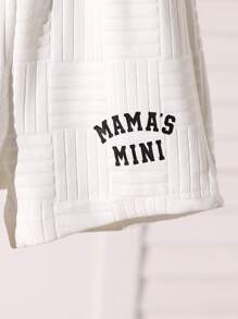 SHEIN 2 pièces Ensemble décontracté pour tout-petits et bébés garçons : t-shirt à manches courtes à col rond en tricot et tissu texturé avec impression de lettres, et short à taille élastique. Été, vêtements pour enfants, vêtements pour tout-petits, tenue pour bébé, ensemble pour bébé garçon, t-shirt pour tout-petit, short pour tout-petit, ensemble bébé, 6 mois - 3 ans