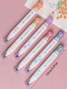 12 rotuladores fluorescentes con forma de garra de gato, set de 6 piezas con estilos aleatorios (Arabia Saudita) para volver al colegio