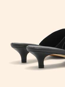 CUCCOO BASICS Vorgeformter Spitzenschuh Stiletto Absatz vielseitige Frauen High Heel Sandalen - Schwarz - Übersicht 11